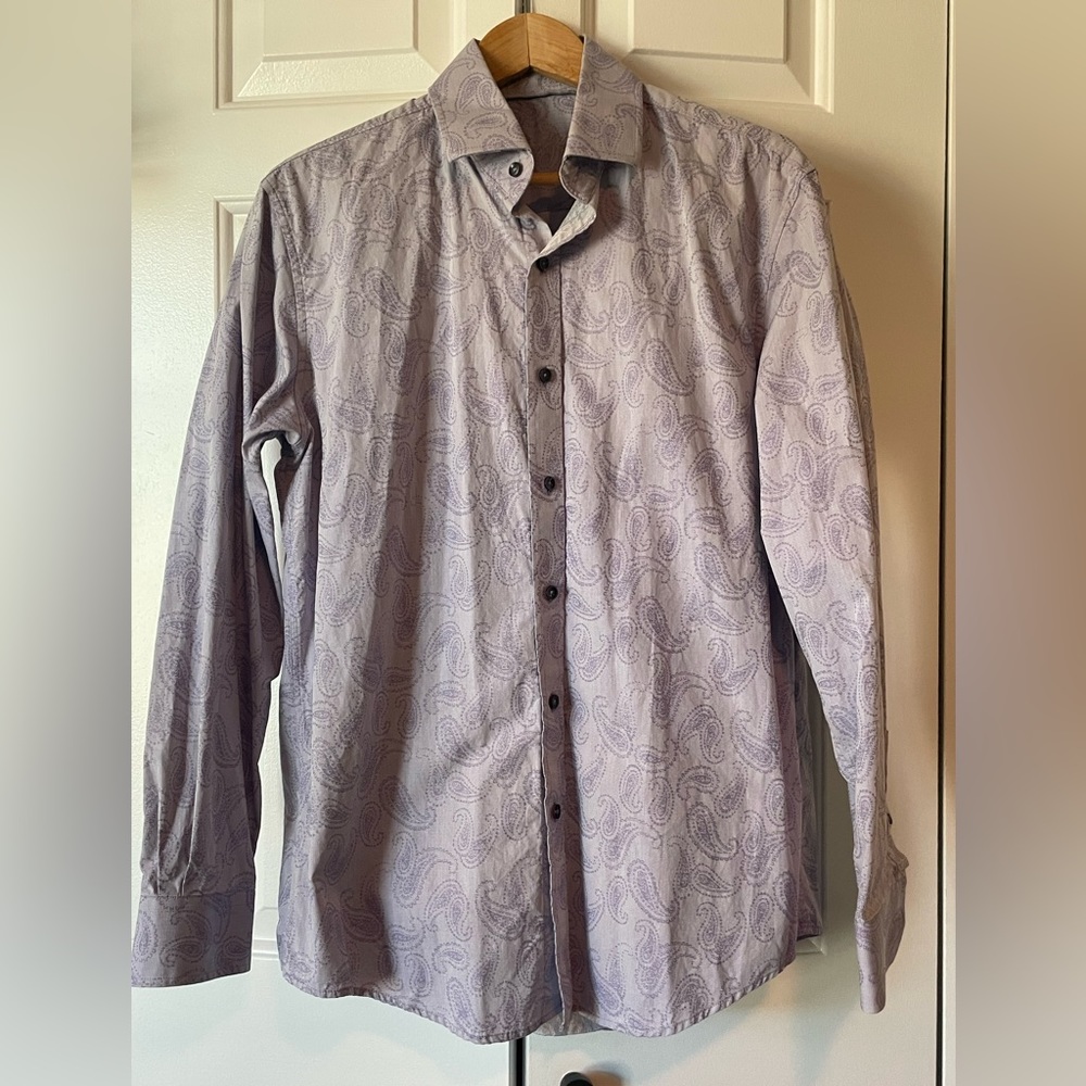 Tasso Elba Men’s Shirt Lavender Size M